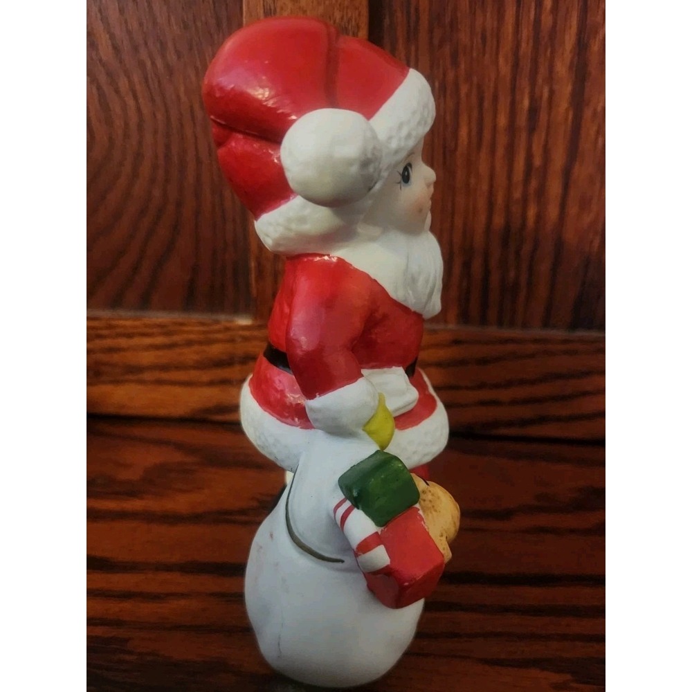 Vintage Homco Figurine Christmas Boy Presents 5401 Mr Claus Made In Taiwan - Picture 4 of 6